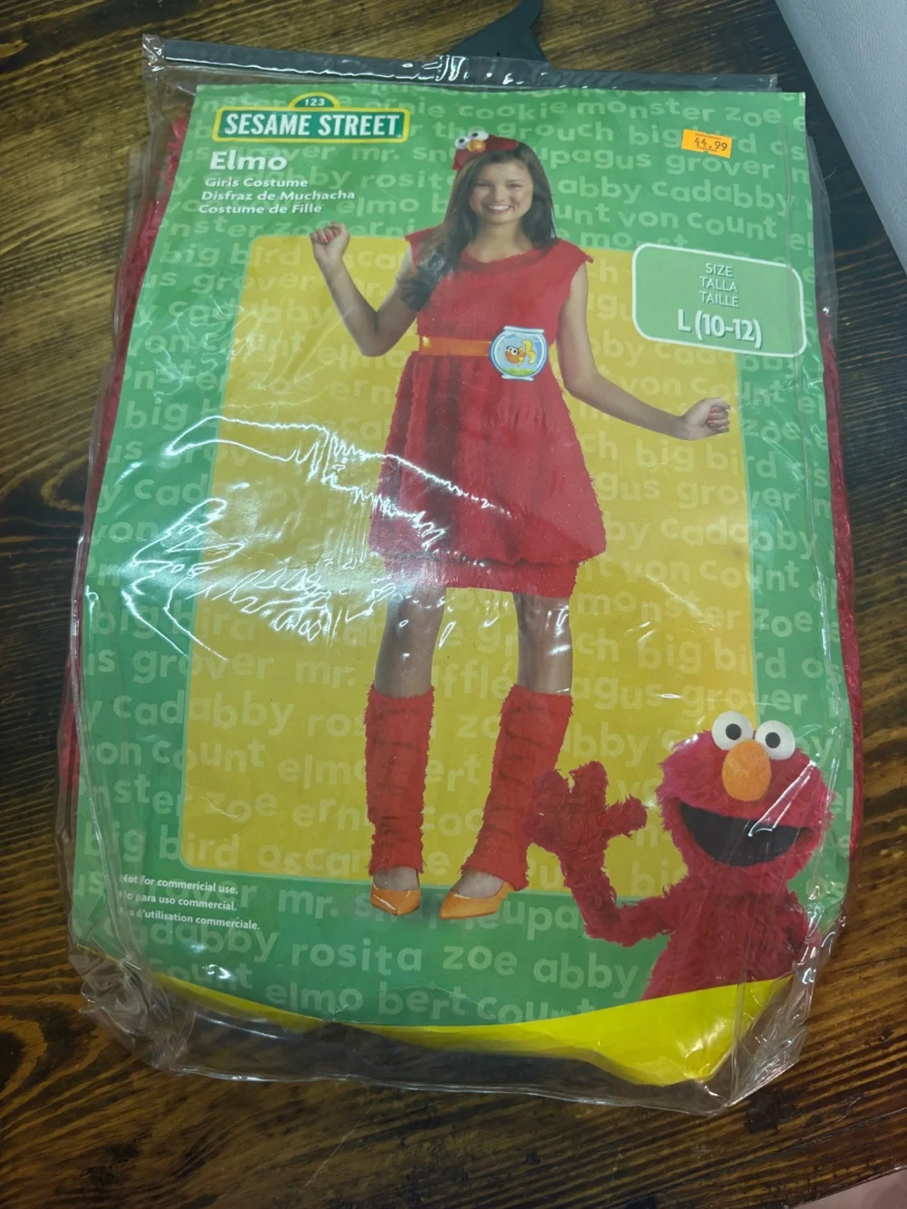 Sesame Street Elmo Costumer Girls Size Large